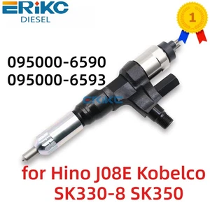 095000-6590 095000-6593 Fuel Injector for Hino J08E Kobelco SK330-8 SK350 - Picture 1 of 5