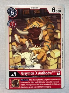 Digimon X Record Greymon (X Antibody) BT9-012 C NM/M - Picture 1 of 1