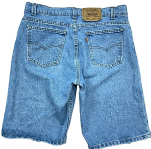 Vintage Levis 550 Shorts Men 34 Relaxed Fit Jorts Baggy 90s USA Orange Tab Skate - Picture 1 of 11