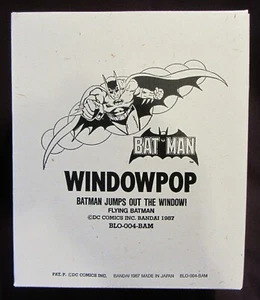 Vintage Bandai 1987 Batman 3D Window Pop Figure DC Super Heros - Picture 1 of 6
