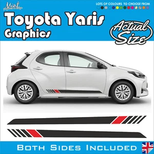 Toyota Yaris rayas laterales 3/5 puertas gr jdm calcomanías pegatinas gráficos SIN P&P 003 - Imagen 1 de 5