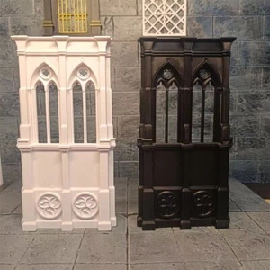 1:12 Scale Dolls House Miniatures Gothic Door Windows Unpainted Luxury Accessory - Picture 1 of 8