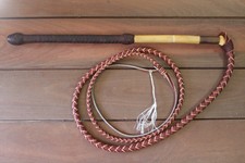 5.5 ft premium red hide stock whip Australian made