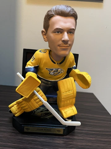 RARE Nashville Predators JUUSE SAROS Goalie Bobblehead NHL Hockey Collectible Cover