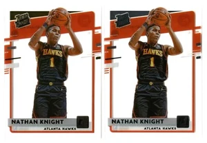 Lote de 2 tarjetas de novato con clasificación dorada Clearly Donruss 2020-21 Atlanta Hawks - Imagen 1 de 2