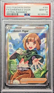 PSA 10 Gem Mint Gardenia's Vigor #184 Full Art 2022 Pokemon SWSH Astral Radiance - Picture 1 of 1
