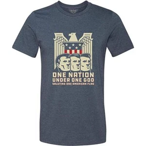 GunShowTees Mens One Nation Under One God Saluting One American Flag Shirt S-XXL - Picture 1 of 1