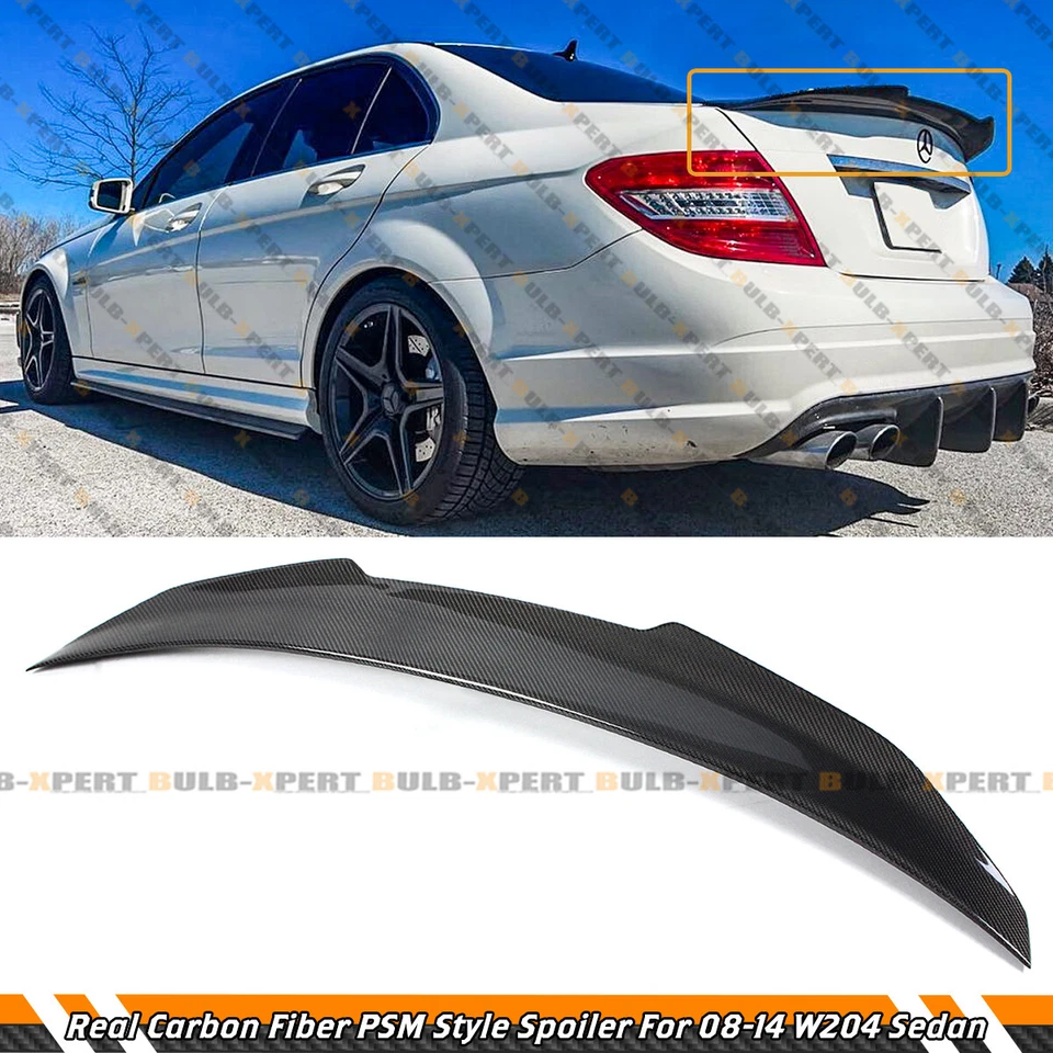 PARA MERCEDES BENZ W204 C63 2008-14 FIBRA DE CARBONO PSM ALERÓN MALETERO HIGHKICK Foto 1 de 4