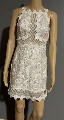 Vestido de fiesta Topshop para mujer talla 4 blanco/ocasión especial Reino Unido 8 Foto 1 de 4