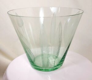 Mid Century Kaj Franck Notsjo Etched Art Glass Bowl