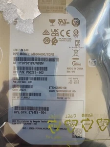 HPE 4 To SAS 12G 4 TB 7.2K LFF LP HDD 833928-B21 Disque dur SAS - Afbeelding 1 van 2