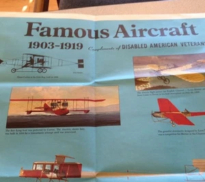 POSTER OF FAMOUS AIRCRAFT FROM 1903 TO 1919 - Picture 1 of 4