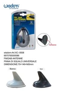 Antenna Radio DAB FM Adhesiva Aleta Techo Tiburón Auto Universal XC-0008 WIS - Imagen 1 de 1