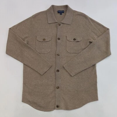 Suéter Peter Millar Collection Musee Para Hombres L Tostado L Lino Mezcla Lana Botón Nuevo Sin Etiquetas Foto 1 de 4