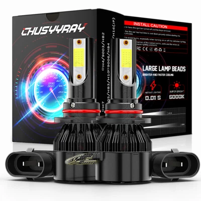 For Acura TSX 2009-2014 2X 9005 HB3 LED Headlight High Low Beam Bulbs Kit 6000K - Image 1 of 4