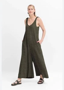 Elk the Label Jumpsuit Size 8 / US4 Olive Pink Spot Tie Straps - Picture 1 of 10