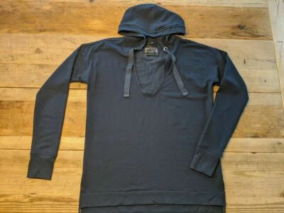 Victoria's Secret полуночный синий логотип маленький флис большого размера толстовка с капюшоном VS - Изображение 1 из 2