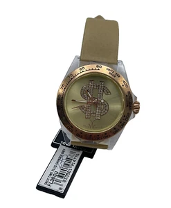 Watch Toy Watch Dollar Gold Sport QUARZO Silicone Unisex Rhinestone - Picture 1 of 1
