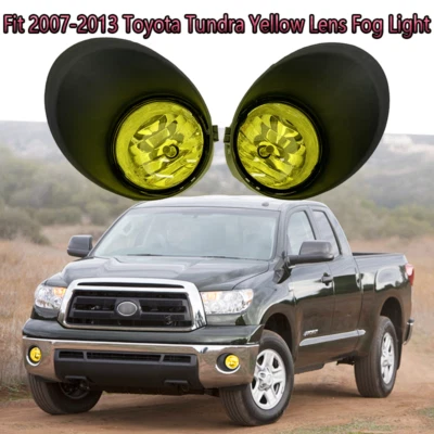 Fog Lights Front Bumper Lamps For Toyota Tundra 2007-2013 Sequoia 2008-2011 - Image 1 of 4