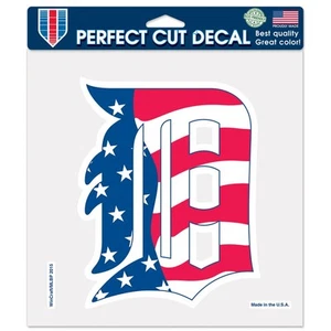 DETROIT TIGERS STARS & STRIPES JULY 4 8"X8" DIE CUT DECAL BRAND NEW WINCRAFT - Picture 1 of 1