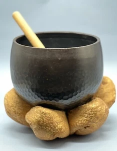 Antique Japanese Singing Chanting Bowl bronze 1900s hand craft 7.5”1133 Meditate - Bild 1 von 10