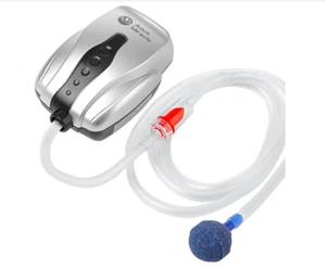 AquaMiracle Aquarium Air Pump Fish Tank Bubbler Aerator, All-in-One Grey - Picture 1 of 8