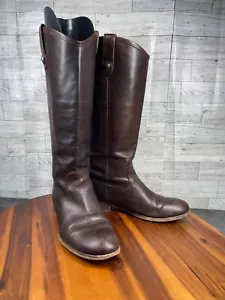 Frye Reitstiefel Damen 8,5B Melissa Knopf Schuhe braun Leder kniehoch bequem - Bild 1 von 22