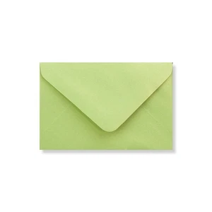 62 x 94 Lime Green Pearlescent Business Card Envelope | Gummed | 120gsm V-Flap - Picture 1 of 3