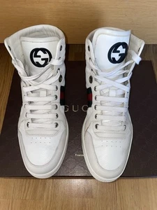 Zapatillas altas Gucci de cuero blanco - Imagen 1 de 16