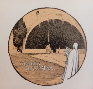 exlibris-JOSEP TRIADÓ (1870-1929)-Dr. Codina-1903 opus 59 P1/2-Escabroso-Moderni - Imagen 1 de 1