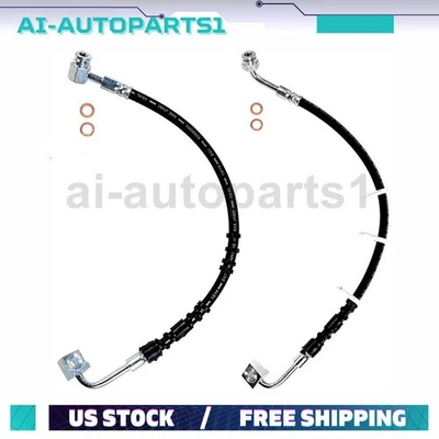 2x Front Brake Hydraulic Hose For 1995 1996 1997 1998 1999 Ford E-250 Econoline - Image 1 of 4