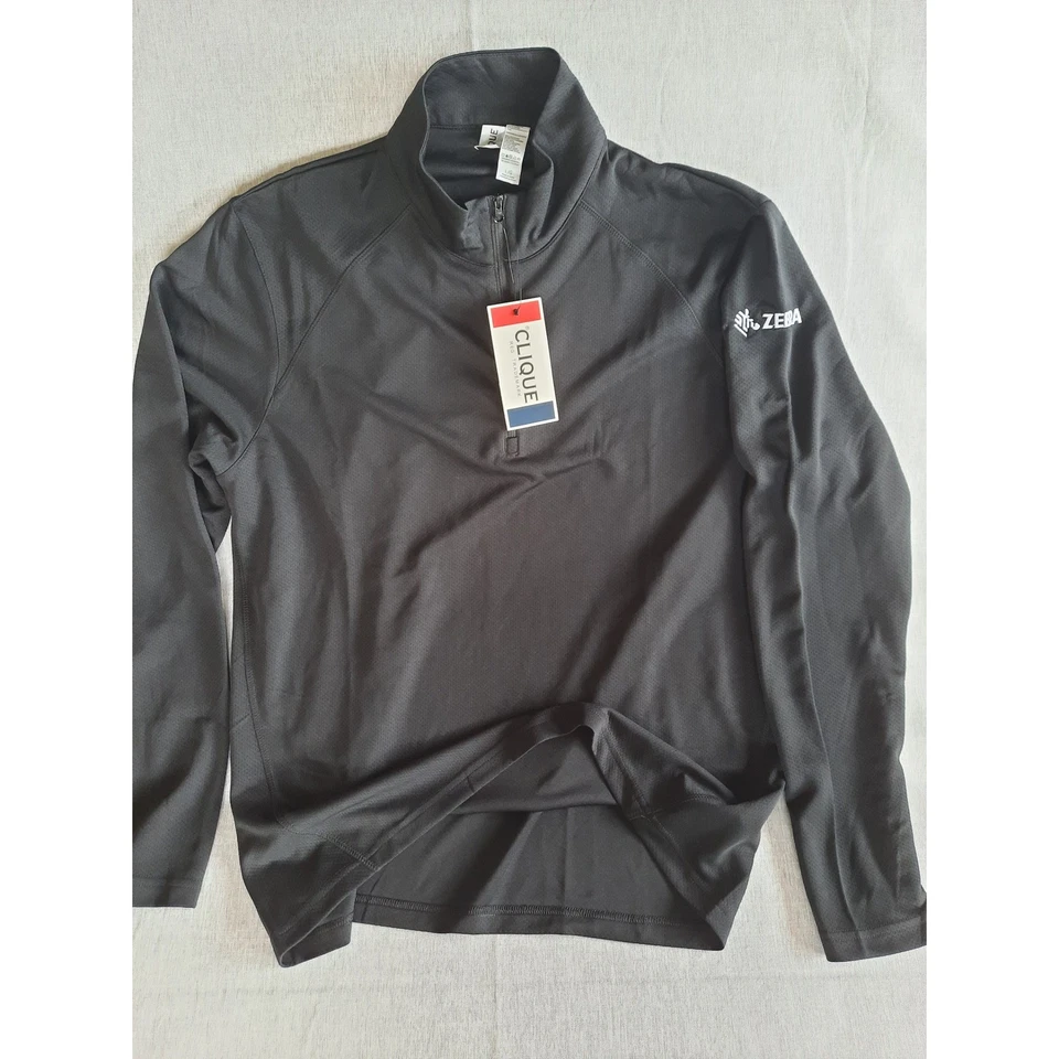 Suéter Pullover Poliéster Camarilla Hombre Grande Negro Manga Larga Cremallera Rendimiento Foto 1 de 4