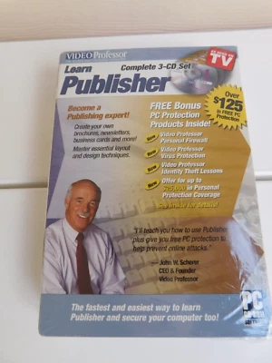 Learn Publisher  Video Professor - Complete 3-CD Set - CD-ROM (2007)  NEW SEALED - Image 1 of 3