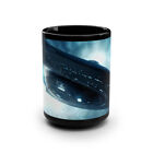 Space Odyssey Black Mug, 15oz