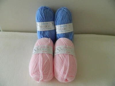 Yarns Sirdar SNUGGLY Pink 4ply OR Blue Double Knitting Nylon Acrylic Made Turkey - Image 1 of 4