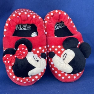 Disney Minnie & Mickey Mouse KISS NOSE TO NOSE Bedroom Slippers 7 8 ❤️blt15m15 - Picture 1 of 12