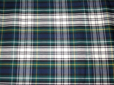 BTHY DE COLECCIÓN VERDE NEGRO BLANCO TARTÁN TELA DE ALGODÓN A CUADROS 45"W EDREDÓN ROPA ARTESANAL Foto 1 de 2