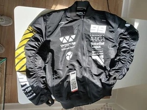 NO HOOD, MISSING ARM STRAP M56 MS Bomber Jacket Mens Large Black Long Sleeve - Picture 1 of 24