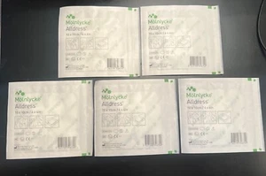 Lote de 5 apósitos estériles para el cuidado de heridas Molnlycke Alldress 10x10 cm 4x4 pulgadas - Imagen 1 de 3