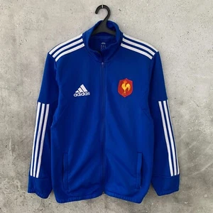 FRANCE 2013 2014 RUGBY UNION TRAINING JACKET ADIDAS NATIONAL TEAM JERSEY SIZE M - Picture 1 of 6