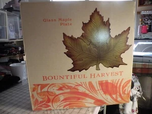 Glass Maple Leaf Dish Collectible Cracker Barrel Home Decor NEW IN BOX W/TAG - Picture 1 of 4