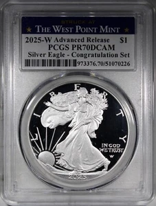 2025-W Proof American Silver Eagle PCGS PR70 DCAM Advanced Release - Picture 1 of 2