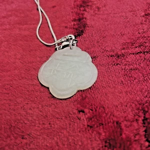 Certified Natural Jade Carved Pendant Necklace - Picture 1 of 3