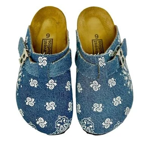 Bravest Studios Denim Tokyo Paisley Mule Clogs - Picture 1 of 12
