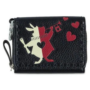 Estuche billetera roja de Disney White Rabbit pintando las rosas Vera Bradley Alice - Imagen 1 de 3