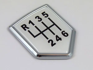 SHIFT Decal 6 speed Car Chrome Emblem Sticker badge mechanical transmition - Foto 1 di 1