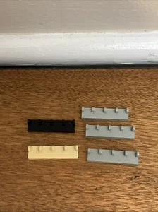 LEGO PARTFlap Plate Hinge 4625 Tile 1 x 4 Black Gray Tan Lot of 5 - Picture 1 of 3