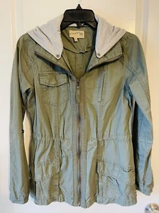Ashley Women’s Lightweight Jacket Army Green, S, Cinch Waist, Removable Hood - Picture 1 of 3