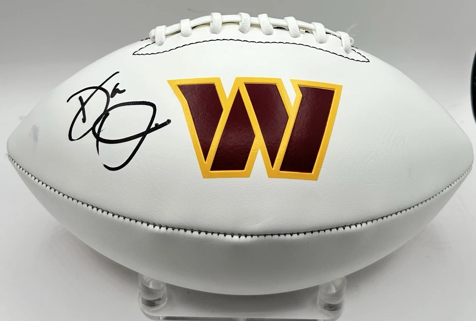 Dan Quinn Signed Washington Commanders White Panel Autographed Football PSA/DNA - Image 1 of 3