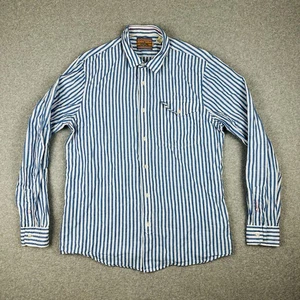 Scotch & Soda Men's Long Sleeve Linen Blend Summer Shirt Size XL Relaxed Striped - Bild 1 von 12